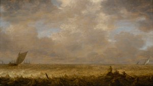 Mare poco profondo con barche da pesca, c.1640 da Pieter the Elder Mulier
