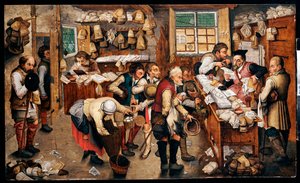 Contadini che pagano le decime da Pieter Brueghel the Younger