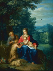 La Sacra Famiglia con il Bambino San Giovanni Battista da Pieter van Avont