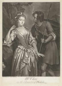 Attrice Catherine Clive nel ruolo di Phillida