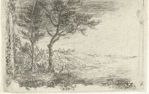 Tedesco: Paesaggio con due alberi