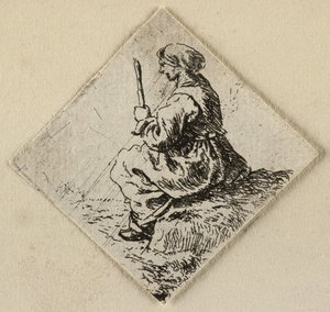 Donna seduta da Pieter van Laer
