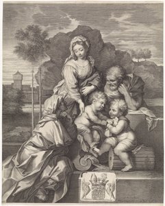 Sacra famiglia con Elisabetta e Giovanni Battista da Pieter van Schuppen
