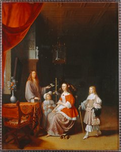 Frans Meerman, segretario comunale di Leida e la sua famiglia ...