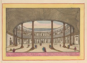 Veduta del cortile interno del Palazzo di Carlo V a Granada