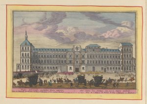 Vista frontale del Palazzo Reale a Madrid da Pieter van den Berge