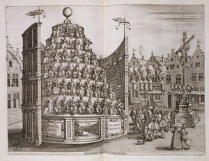 Illustrazione raffigurante un teatro mobile, da 