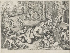 Marskramer derubato dalle scimmie da Pieter van der Heyden