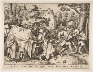 La sposa sporca o il matrimonio di Mopsus e Nisa, 1570 da Pieter van der Heyden