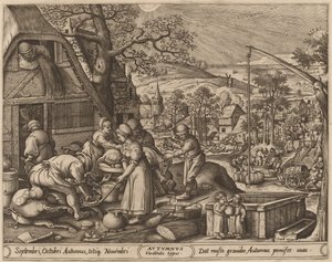 Autunno da Pieter van der Heyden after Hans Bol