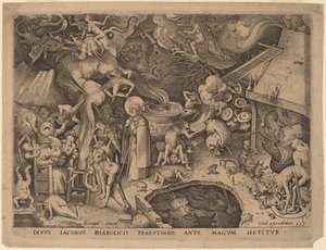 San Giacomo e il mago Ermogene da Pieter van der Heyden after Pieter Bruegel the Elder