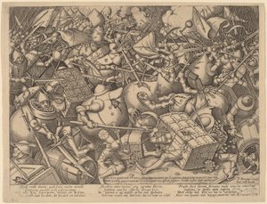 La Battaglia dei Sacchi di Denaro e delle Cassaforti da Pieter van der Heyden after Pieter Bruegel the Elder