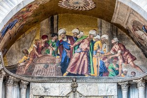 Trasporto del corpo di San Marco da Alessandria a Venezia, 1660 circa (mosaico) da Pietro (1605-78) Della Vecchia