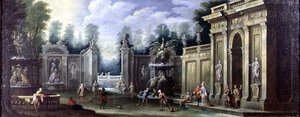 Capriccio architettonico con figure da Pietro Paltronieri