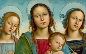 Vergine e Bambino tra i Santi Rosa e Caterina da Pietro (after) Perugino