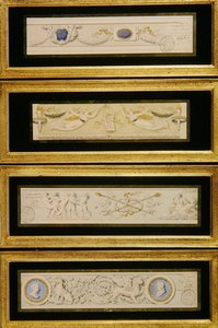 Quattro disegni per fregi, c.1823 da Pietro (attr. to) Ghinelli