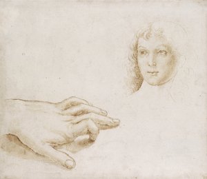 Studi di una testa e di una mano