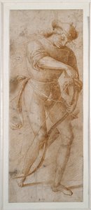 Un giovane che tende il suo arco da Pietro (follower of) Perugino