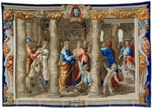 Arazzo del XVII secolo raffigurante la guarigione dello storpio da Pietro 1579 1669 Fevère