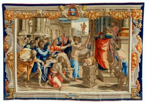 Arazzo del XVII secolo raffigurante il sacrificio di Listra da Pietro 1579 1669 Fevère