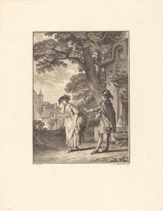 Le Devin du Village (Colette piangente) da Pietro Antonio Martini after Jean Michel Moreau