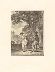 Le Devin du Village (Colette Piangente) da Pietro Antonio Martini after Jean Michel Moreau