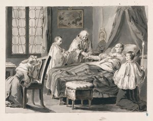Estrema Unzione dai Sette Sacramenti da Pietro Antonio Novelli