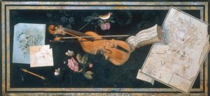 Piano del tavolo con Scagliola Firenze da Pietro Antonio Paolini