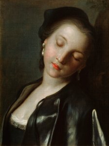 Giovane donna addormentata, metà XVIII secolo