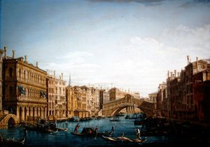 Il Canal Grande verso Nord verso il Ponte di Rialto da Pietro Bellotti