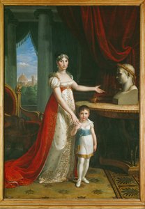Elisa Bonaparte, sorella di Napoleone I, granduchessa di Toscana, con la figlia Napoleone-Elisa ...