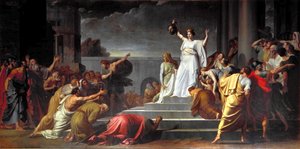 Giuditta tiene in mano la testa di Oloferne