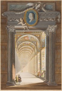 Vista prospettica delle logge da Pietro Camporesi