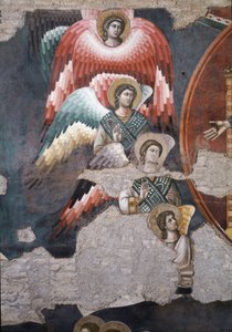 Il Giudizio Universale, dettaglio di angeli - Affresco