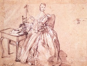 Donna che fila il filo da Pietro Longhi