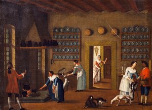 La cucina nella villa, dalla scuola di Pietro Longhi da Pietro Longhi