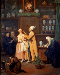 Il farmacista. Dipinto di Pietro Longhi (1702-1785). 1752 Galleria dell