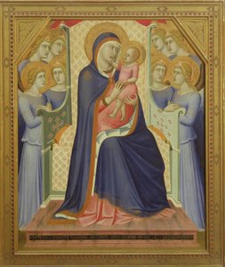 Vergine e bambino in trono con angeli, 1340