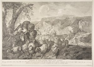 Partenza di David il Pastore dalla Casa di Suo Padre, 1743-63 da Pietro Monaco