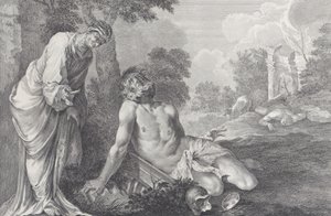 Giobbe rimproverato dalla moglie, 1730-39