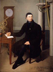 Ritratto di Barnaba Oriani, astronomo (1752 - 1832) di N. Carducci. Dipinto del XIX secolo.