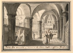Scenografia, interno di una chiesa da Pietro Narducci
