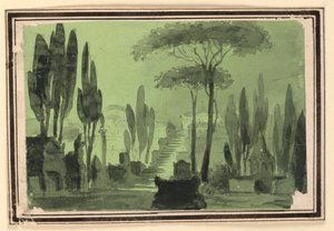 Scenografia, scale tra le tombe