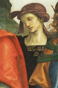 Geremia, dettaglio da Santo Padre con profeti e sibille da Pietro Perugino