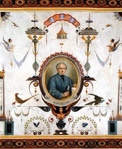 Ritratto di Lorenzo Bartolini (1777-1850), dettaglio dal soffitto della Sala del Sindaco da Pietro Pezzati