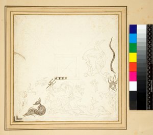 Disegno incompleto del pavimento a mosaico 