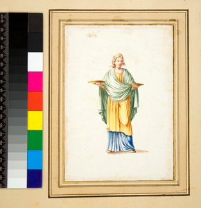 Figura femminile su piedistallo da Pietro Santi Bartoli