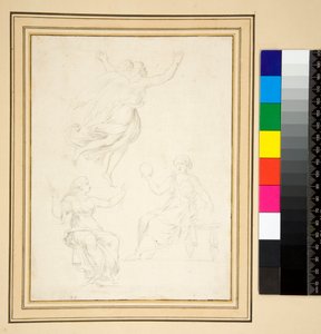 Due figure femminili drappeggiate sedute da Pietro Santi Bartoli