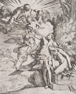 Il sacrificio di Isacco da parte di suo padre Abramo, ca. 1640-42 da Pietro Testa