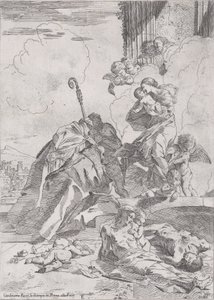 Tre santi lucchesi San Nicola Tolentino, San Nicola di Bari che intercedono